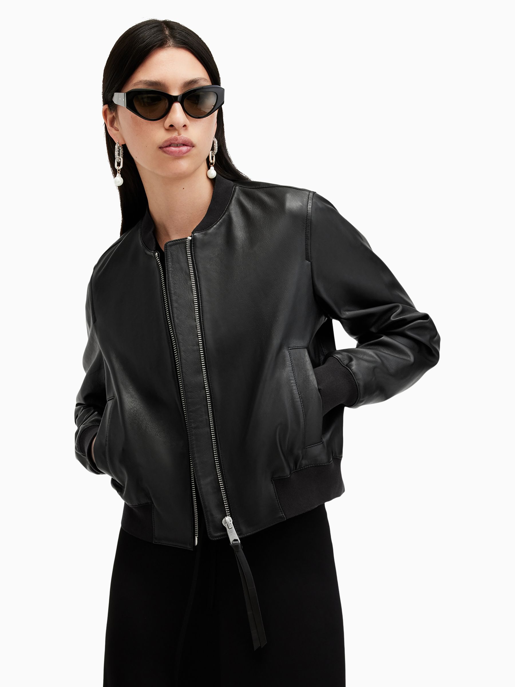 Buy AllSaints Black Orten Bomber Jacket from Next USA Buy AllSaints Black Orten Bomber Jacket from Next USA