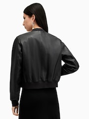 AllSaints Black Orten Bomber Jacket - Image 6 of 7