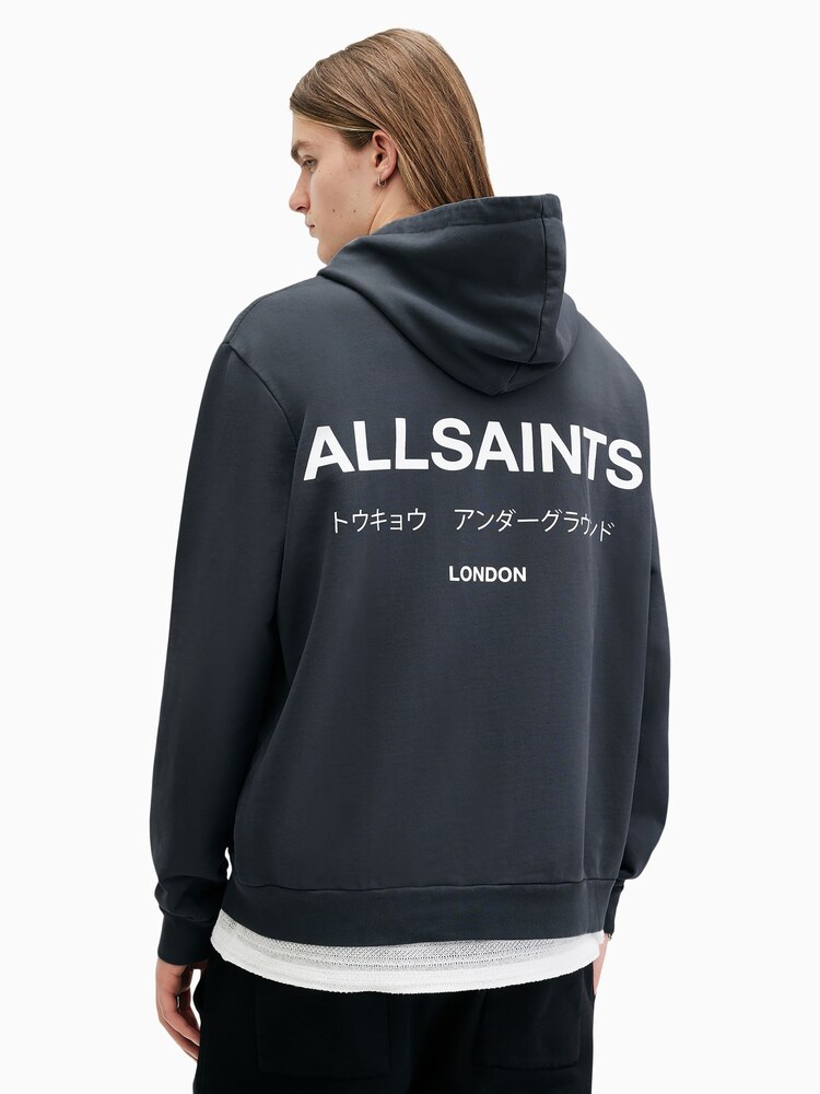 AllSaints Blue Underground Hoodie - Image 2 of 8