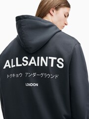 AllSaints Blue Underground Hoodie - Image 3 of 8