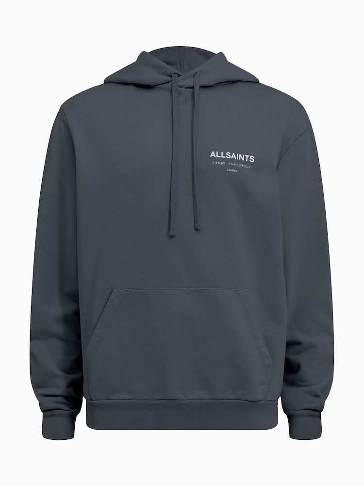 AllSaints Blue Underground Hoodie - Image 8 of 8