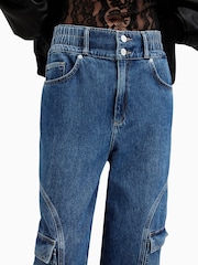 AllSaints Blue 100% Cotton Hailey Mae Jeans - Image 3 of 9