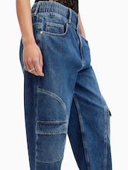 AllSaints Blue 100% Cotton Hailey Mae Jeans - Image 6 of 9