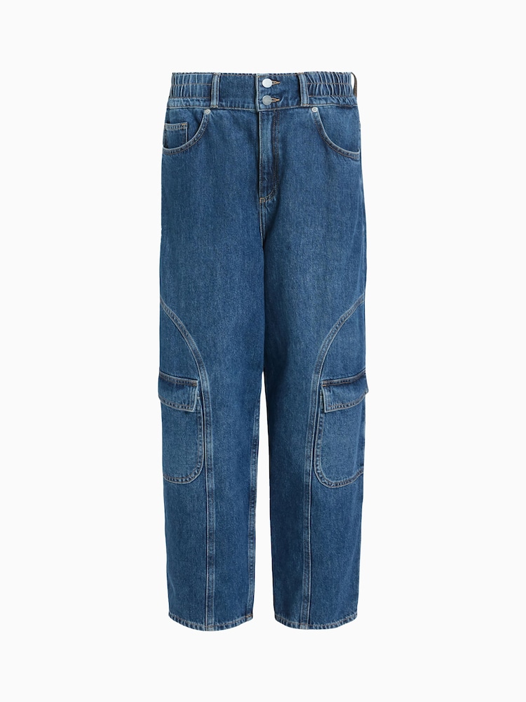 AllSaints Blue 100% Cotton Hailey Mae Jeans - Image 9 of 9