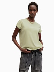 AllSaints Earth Green Anna 100% Organic Cotton T-Shirt - Image 1 of 8