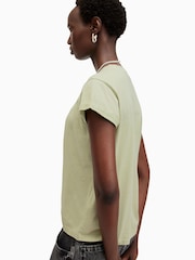 AllSaints Earth Green Anna 100% Organic Cotton T-Shirt - Image 4 of 8