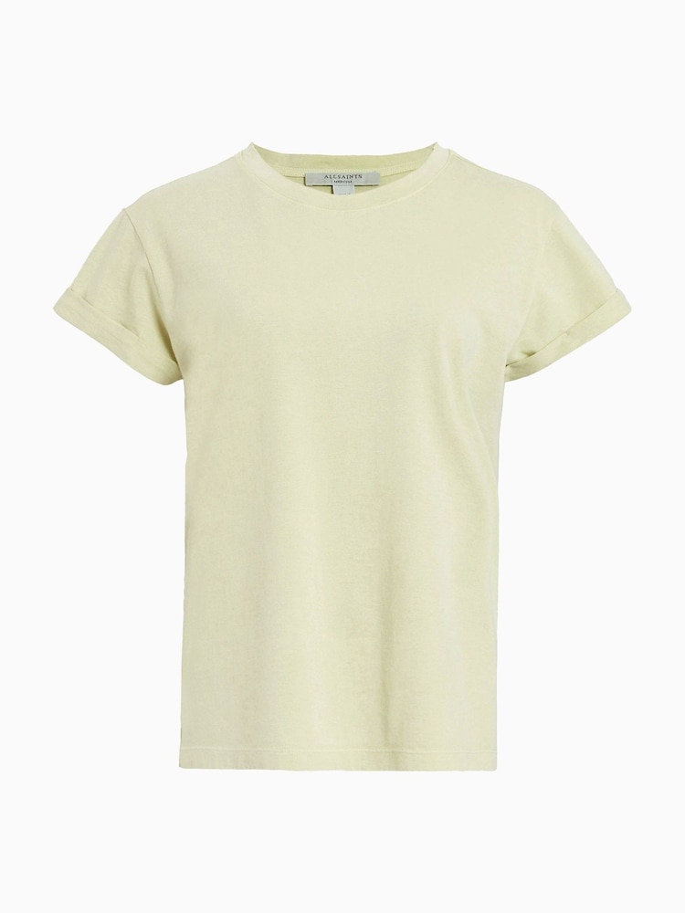 AllSaints Earth Green Anna 100% Organic Cotton T-Shirt - Image 8 of 8