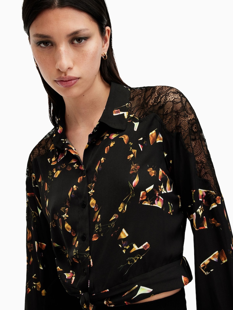 AllSaints Black Len Shirt - Image 2 of 7