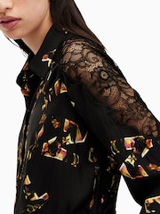 AllSaints Black Len Shirt - Image 4 of 7