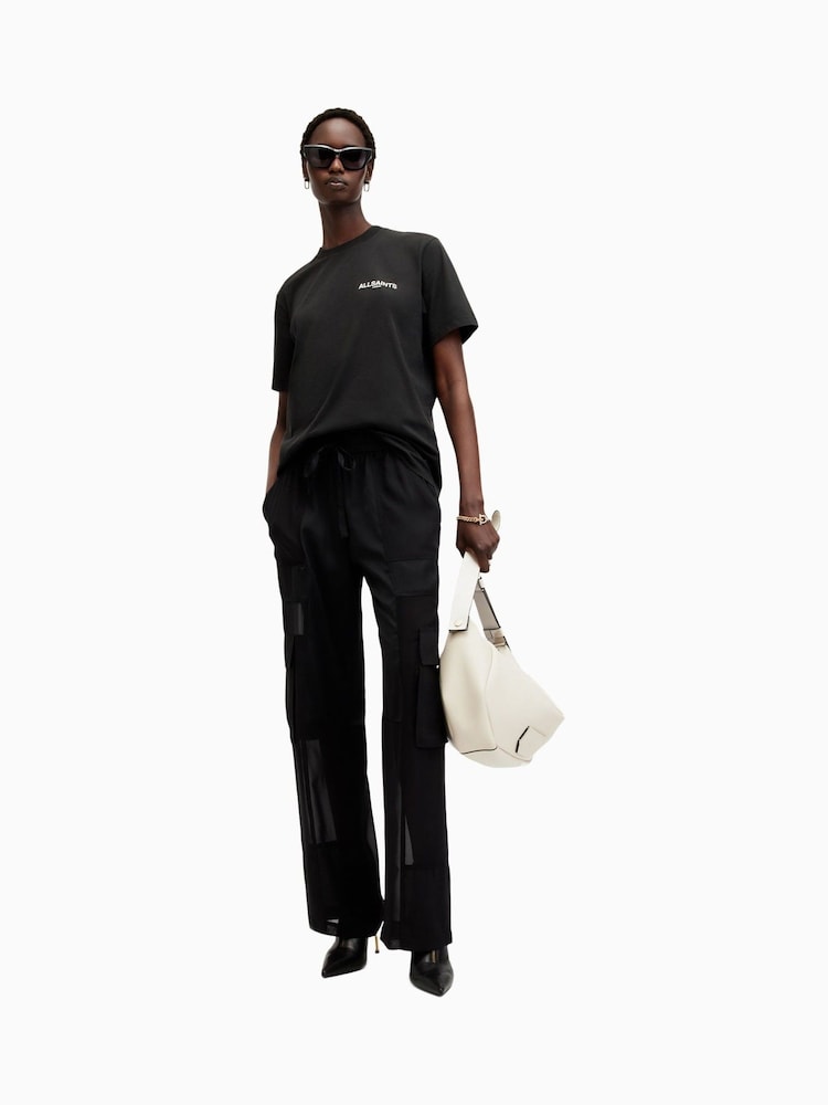 AllSaints Black Fleurir BF T-Shirt - Image 5 of 6