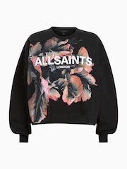 AllSaints Black Fleurir Lila T-Shirt - Image 7 of 7