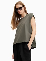 AllSaints Green Kalma Top - Image 2 of 8