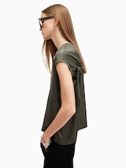AllSaints Green Kalma Top - Image 3 of 8