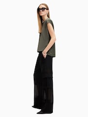 AllSaints Green Kalma Top - Image 5 of 8