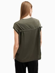 AllSaints Green Kalma Top - Image 7 of 8