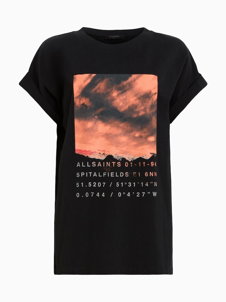AllSaints Black Boy Liberte Imo T-Shirt - Image 7 of 7