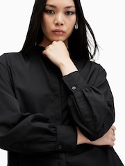 AllSaints Black Percy Shirt - Image 2 of 7