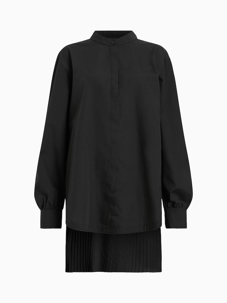 AllSaints Black Percy Shirt - Image 7 of 7