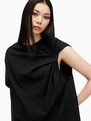 AllSaints Black Onyx Twist T-Shirt - Image 2 of 6