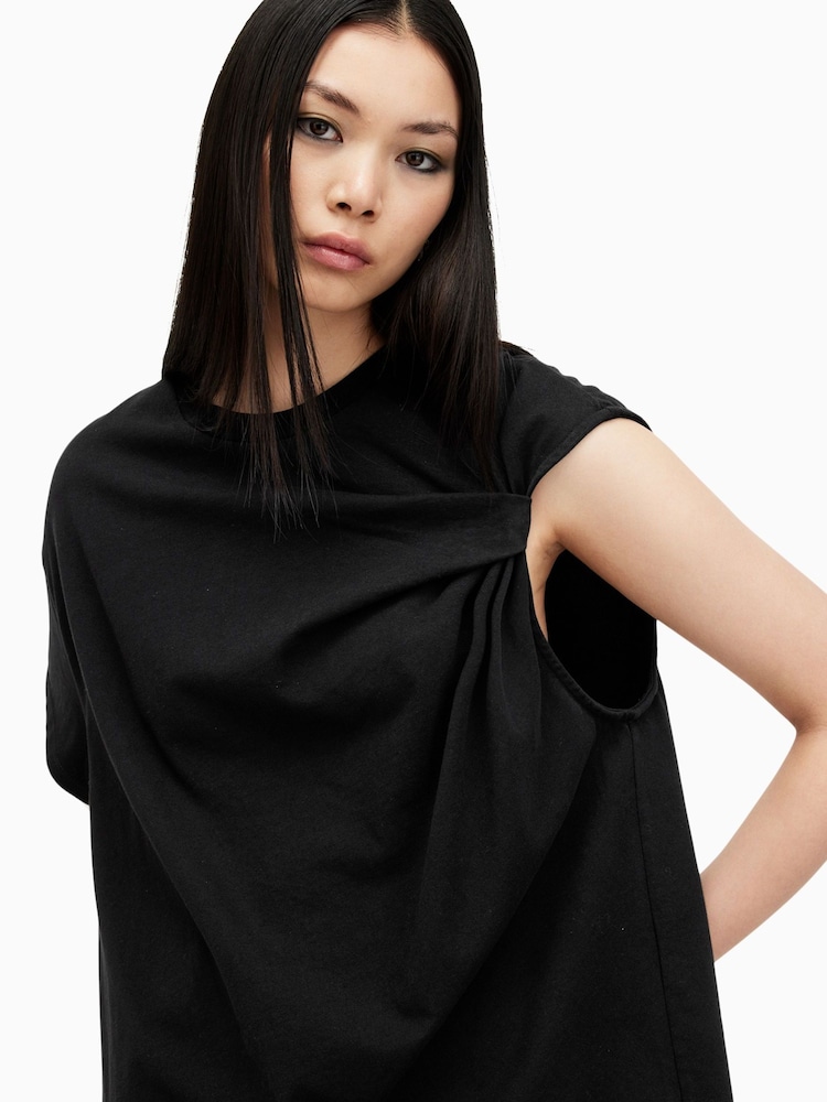 AllSaints Black Onyx Twist T-Shirt - Image 2 of 6