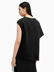 AllSaints Black Onyx Twist T-Shirt - Image 5 of 6