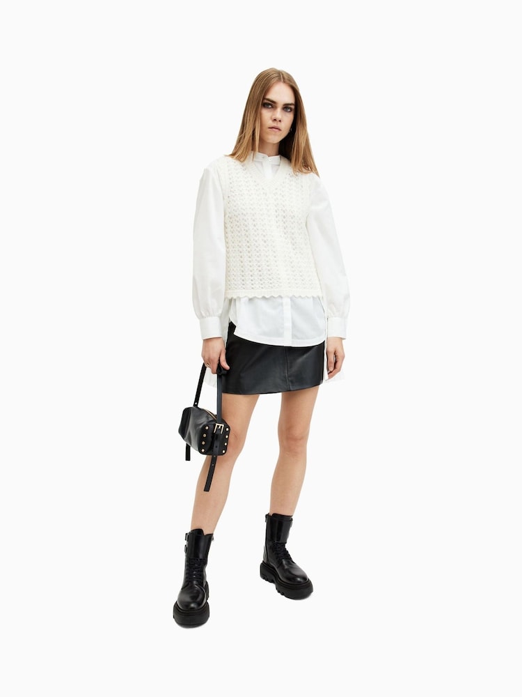 AllSaints White Percy Shirt - Image 2 of 7