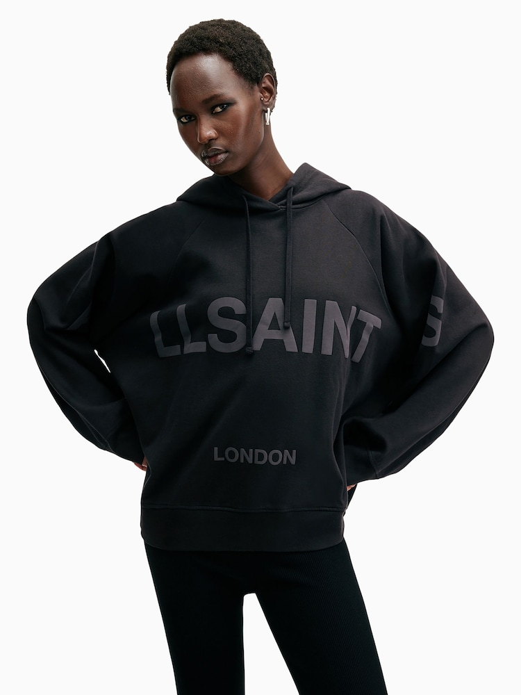 AllSaints Black Talon Biggy Hoodie - Image 2 of 8
