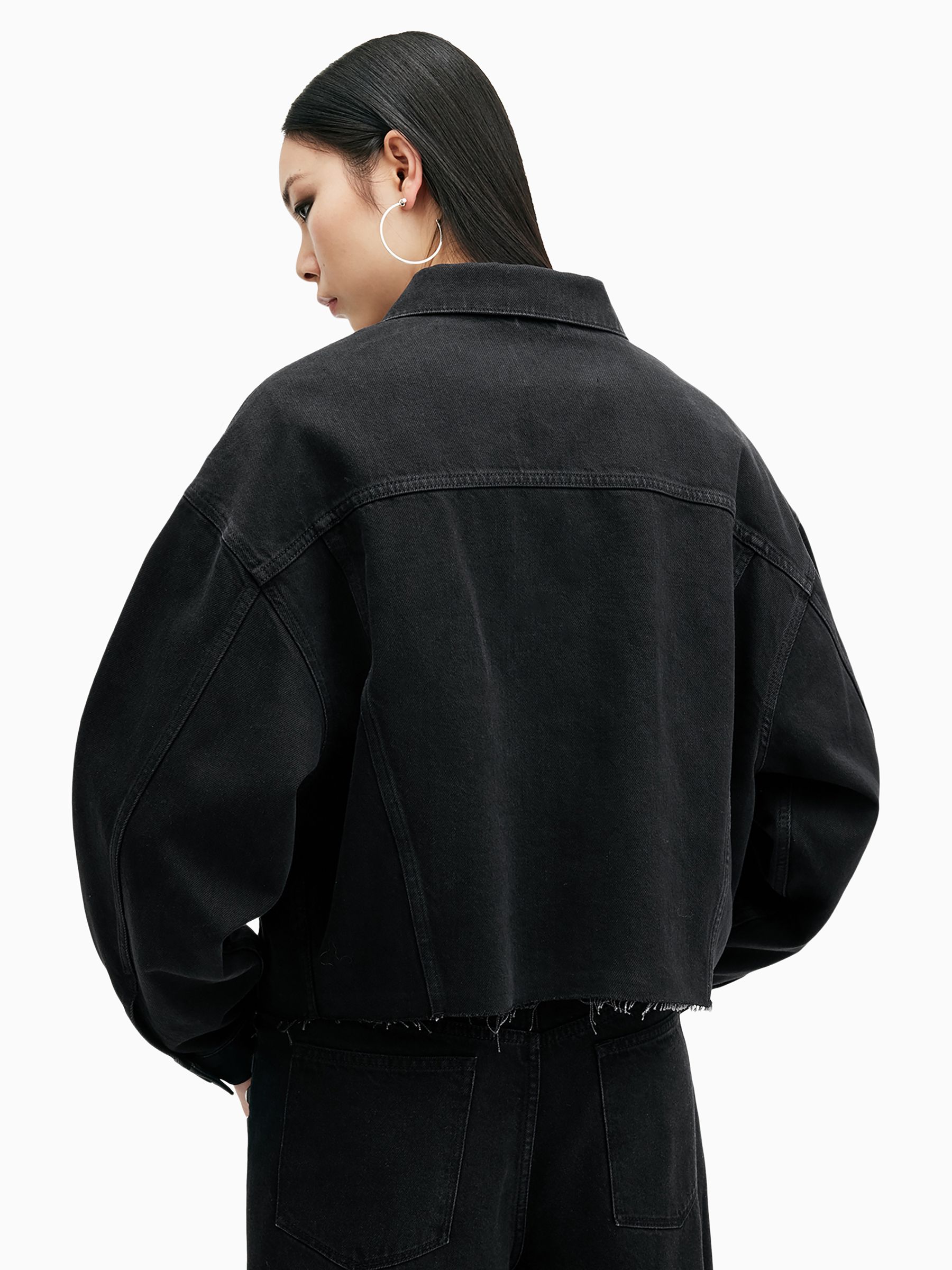 Buy AllSaints Black Piper Stud Shacket from Next USA