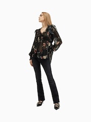 AllSaints Black Ryna Top - Image 6 of 10