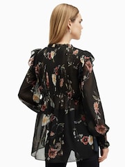 AllSaints Black Ryna Top - Image 8 of 10