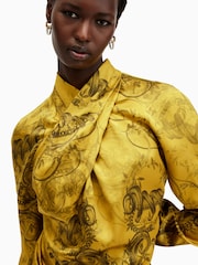 AllSaints Yellow Zola Top - Image 2 of 7