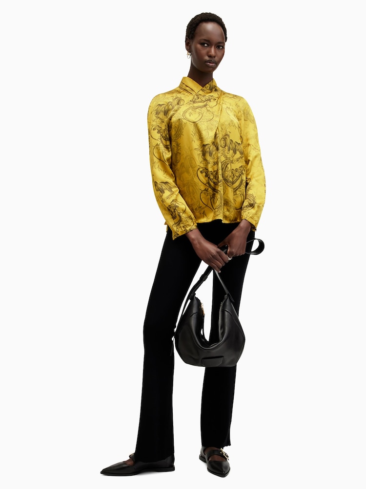 AllSaints Yellow Zola Top - Image 3 of 7