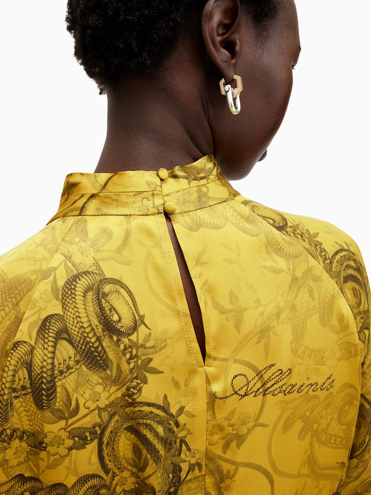 AllSaints Yellow Zola Top - Image 4 of 7