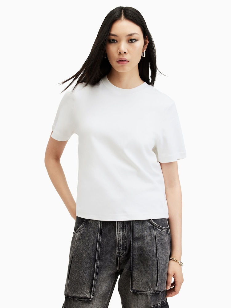 AllSaints White Lisa 100% Organic Cotton T-Shirt - Image 1 of 8