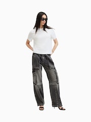 AllSaints White Lisa 100% Organic Cotton T-Shirt - Image 4 of 8