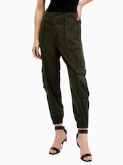 AllSaints Green Freda Tencel Trousers - Image 4 of 8