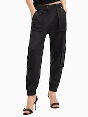 AllSaints Black Freda Jersey Trousers - Image 2 of 8