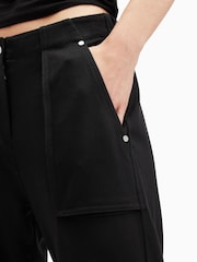 AllSaints Black Freda Jersey Trousers - Image 5 of 8