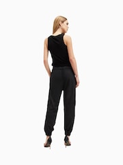 AllSaints Black Freda Jersey Trousers - Image 7 of 8