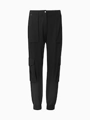 AllSaints Black Freda Jersey Trousers - Image 8 of 8