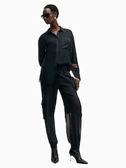 AllSaints Black Jody Trousers - Image 1 of 8