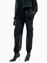 AllSaints Black Jody Trousers - Image 2 of 8