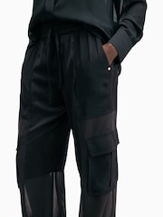 AllSaints Black Jody Trousers - Image 3 of 8