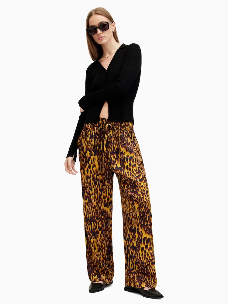 AllSaints Yellow Tyler Trousers - Image 3 of 8