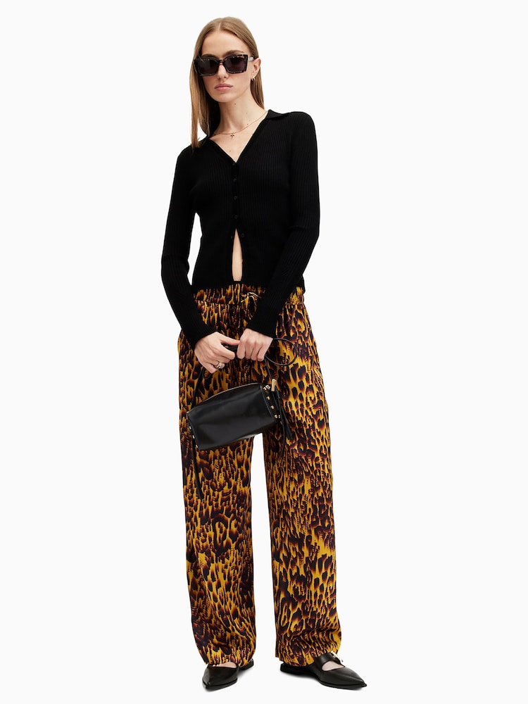AllSaints Yellow Tyler Trousers - Image 4 of 8