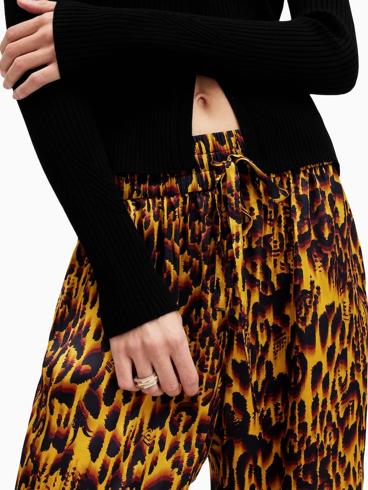 AllSaints Yellow Tyler Trousers - Image 7 of 8