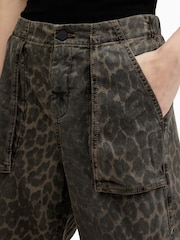 AllSaints Green Freda Denim Trousers - Image 3 of 8