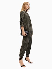 AllSaints Green Freda Denim Trousers - Image 4 of 8