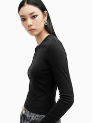 AllSaints Black Stevie Longsleeve T-Shirt - Image 3 of 6
