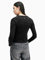 AllSaints Black Stevie Longsleeve T-Shirt - Image 5 of 6